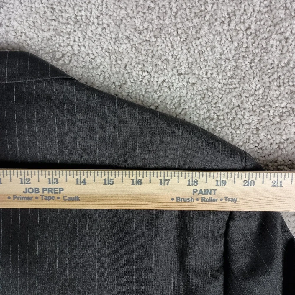 Pronto Uomo Blazer 42 Short Mens Charcoal Grey Pinstripe 100% Woo